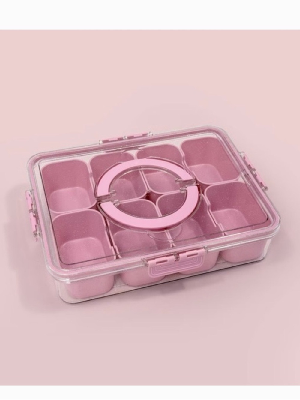 Cook With Color (CWC) - Pink Perfect On-The-Go Snack Box - 8 Compartments. NWT - Picture 6 of 7